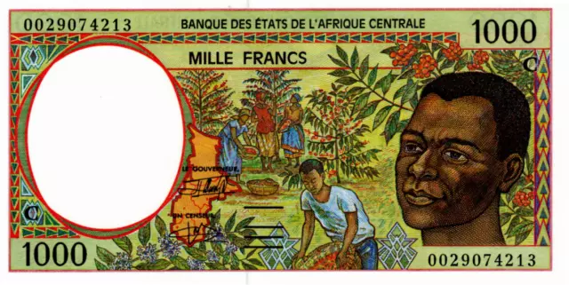 CONGO CENTRAL CFA FRANCS 1000 Francs ND(2000) UNC Banknotes P-102Cg Paper Money