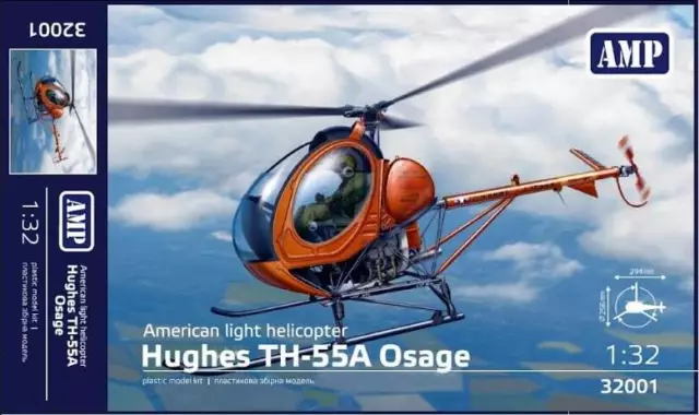 Hughes TH-55 Osage, Plastic model helicopter scale 1/32 AMP 32-001