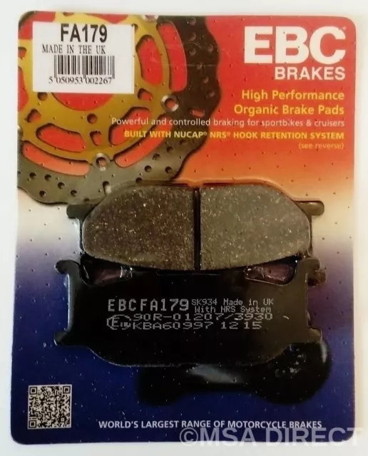 EBC Organic FRONT Disc Brake Pads Fits YAMAHA XV535 / S VIRAGO (1995 to 2003)