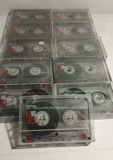 11 Mal Sony HF90 Audio Kassetten