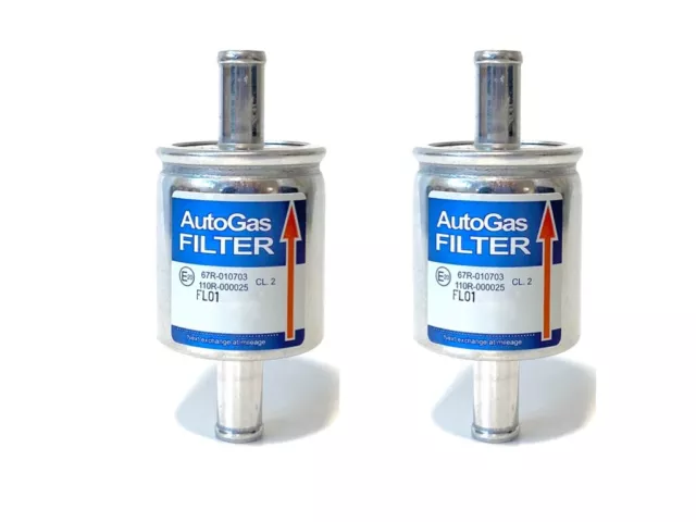 2 x LPG Autogas Filter Gasfilter 16mm 16/16 für Prins Uni 2x