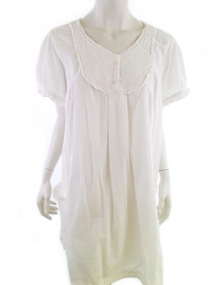 Monsoon Women's Dress EU 48 UK 22 / 20 US 18 white pockets cotton 100%
