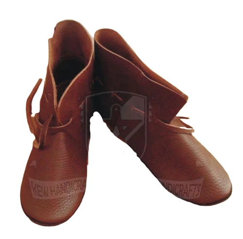 Scarpe da combattimento antiche vichinghe romane medievali in pelle stivali armatura calzature 4