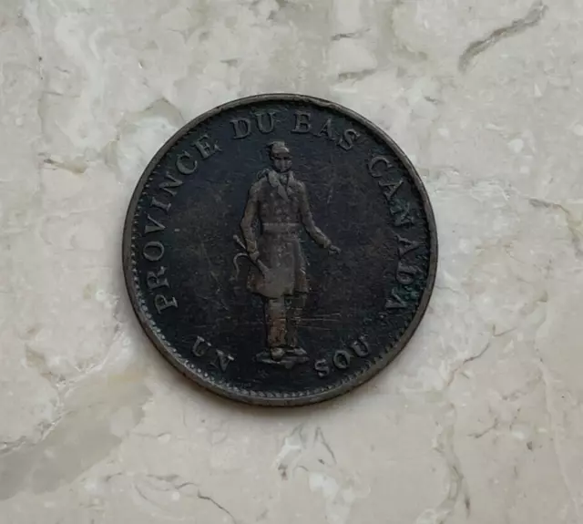 1837 Lower Canada 1/2 Half Penny Token