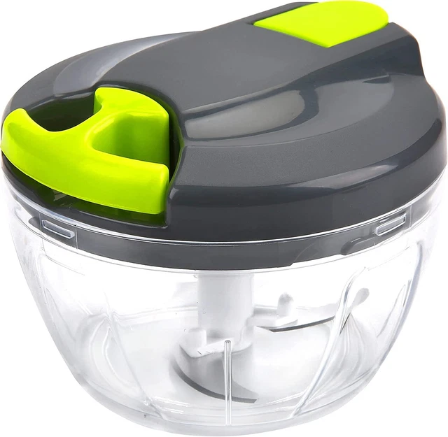 Manual Food Chopper Pull Cord Pulling Vegetable Slicer Hand Blender Kitchen UK