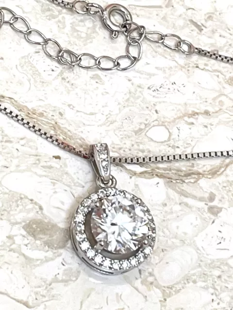 Handmade 2 carat Diamond Necklace Pendant Diamond Jewelry Christmas gift Wife