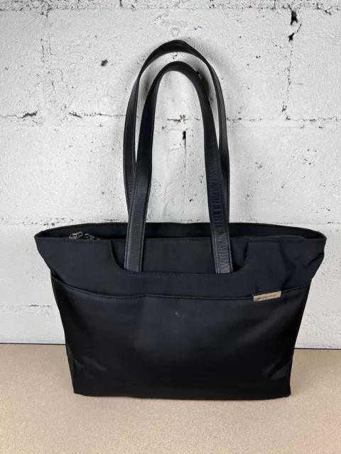 Briggs & Riley Travel Tote WB312-4 Black Nylon Leather Carry On