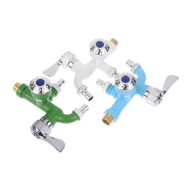 Dual Control Dual Outlet Faucet 1/2" Universal Interface Plastic Faucet Quick W1