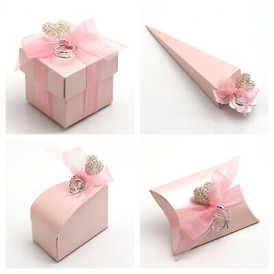 Luxury DIY Wedding Party Favour Gift Sweet Boxes FUCHSIA SILK Hot Pink Range 