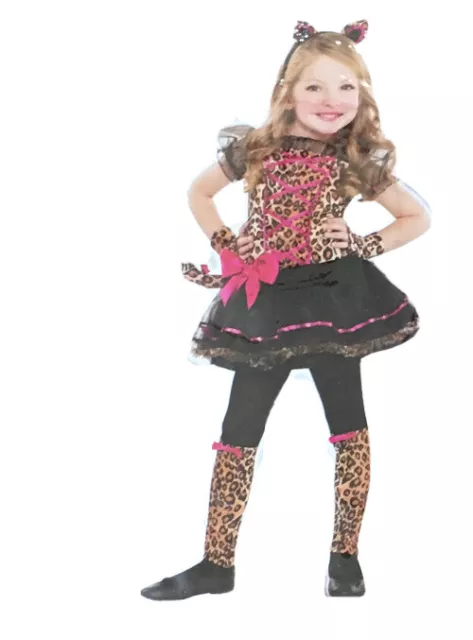 6 PCs Adorable PRECIOUS LEOPARD Halloween Costume Girls Toddler 3-4 NIP