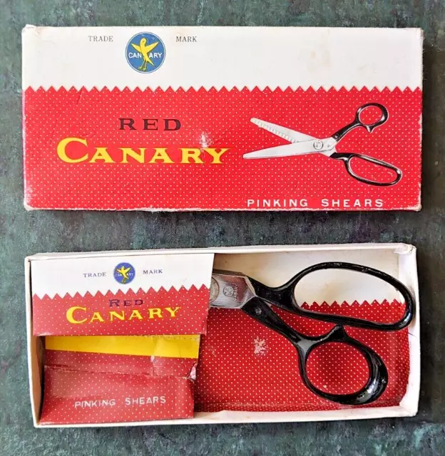 Zick Zack Schere RED Canary Pinking Shears Zackenschere