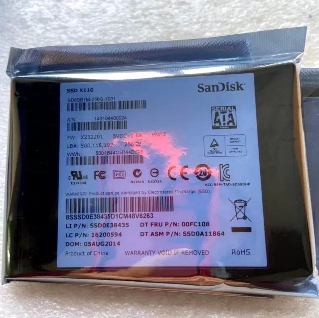 SanDisk X110 256GB SD6SB1M-256G-1001 2.5" 7MM  SATA III Solid State Drive SSD 3