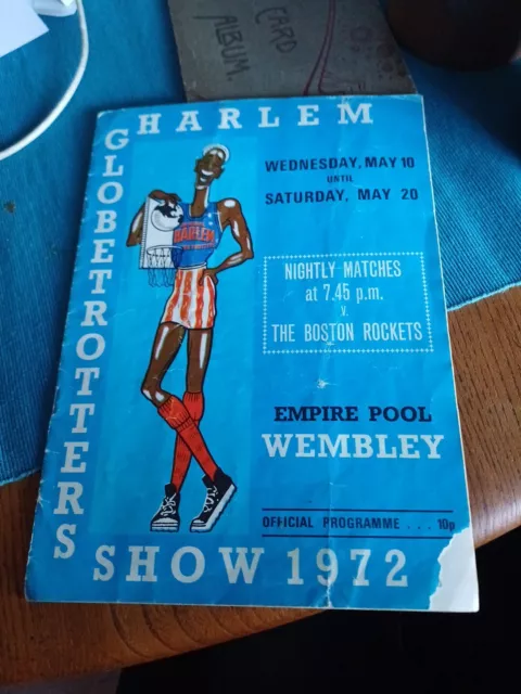 Harlem Globetrotters Show 1972 Souvenir Programme from Empire Pool Wembley