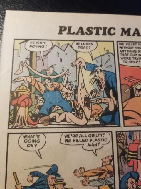 Vintage comic book loose page artwork  Plastic Man   Dc Comics 2