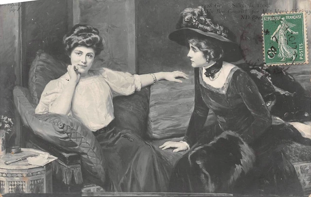 Cartolina Fantasia, Salon Da 1909, Un Bon Conseil, Da Miss Maria Epinay