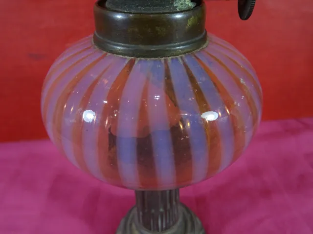 ancienne toupie de lampe de piano à pétrole XIXé