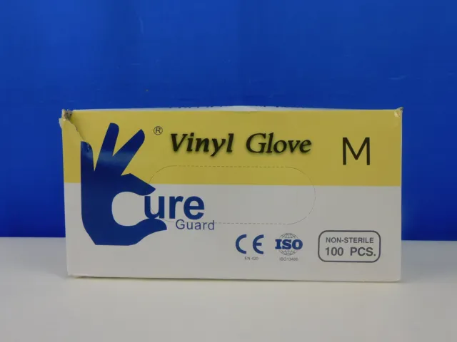 Splashes & Spills Cure Guard 128 - Einweg Vinylhandschuhe Handschuhe Größe M Wie