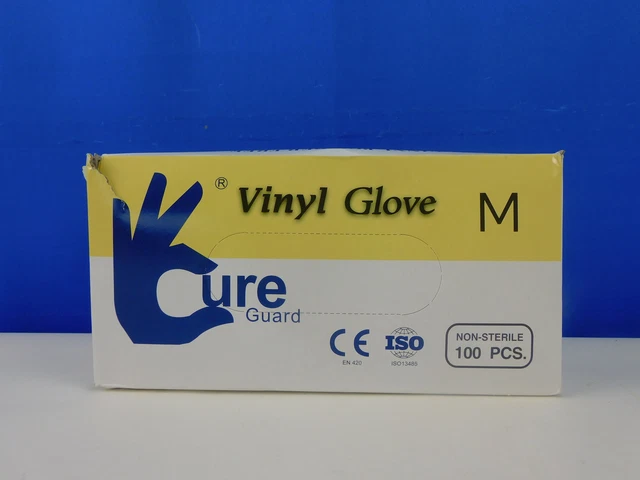 Splashes & Spills Cure Guard 128 - Einweg Vinylhandschuhe Handschuhe Größe M Wie
