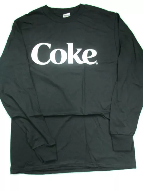 Coca-Cola Black Long Sleeve Tee T-shirt White Letters Coke 3X-Large