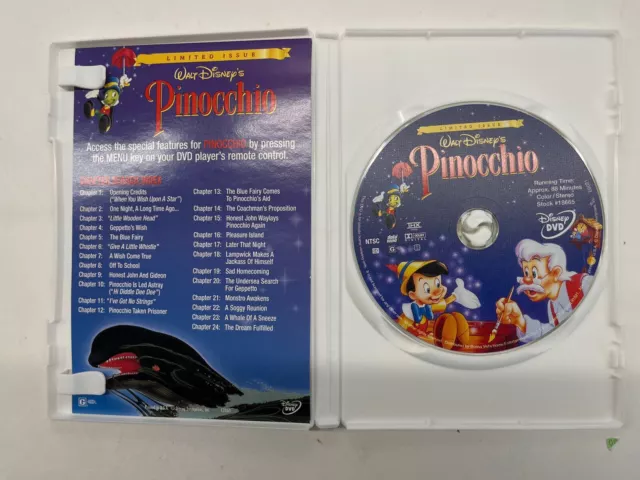 Walt Disney Pinocchio DVD 1999 Limited Issue THX Certified 4
