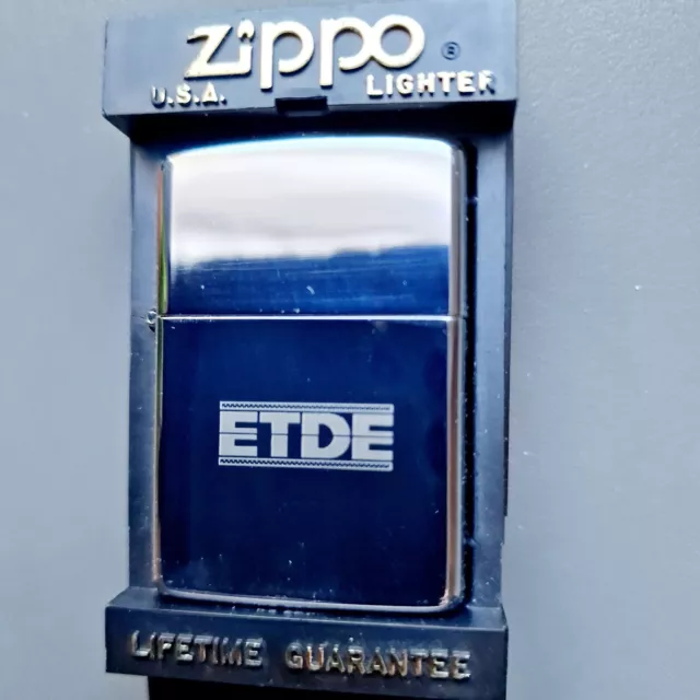 Zippo Publicitaire Absolument NEUF "ETDE" Dans sa boîte d’origine