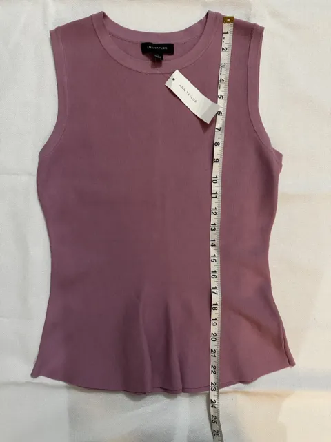 Ann Taylor (NWT) Sleeveless Knit Peplum Sweater Shell Top/ Purple / Small ($69)