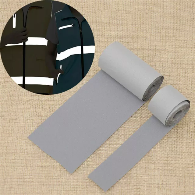 2/5cm Wide Reflective Tape Fabric Sewing DIY for Work Clothes Night Safety Decor