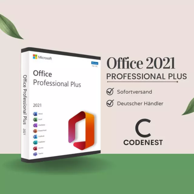 Microsoft Office 2021 Professional Plus / Vollversion / 32 & 64 Bit / Key