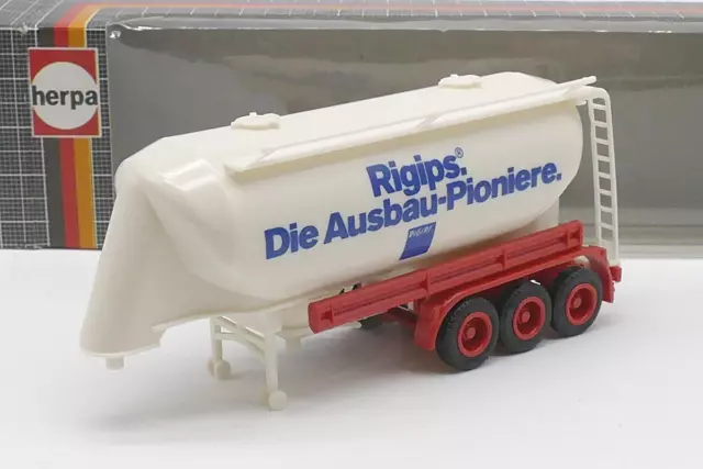 D029 HERPA LKW 3-Achs Eutersilo-Auflieger Trailer Rigips Die Ausbau-Pioniere NEU