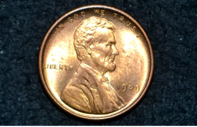 1909 VDB Lincoln Cent ** BU UNC * CHOICE RD RED ** FREE SHIPPING