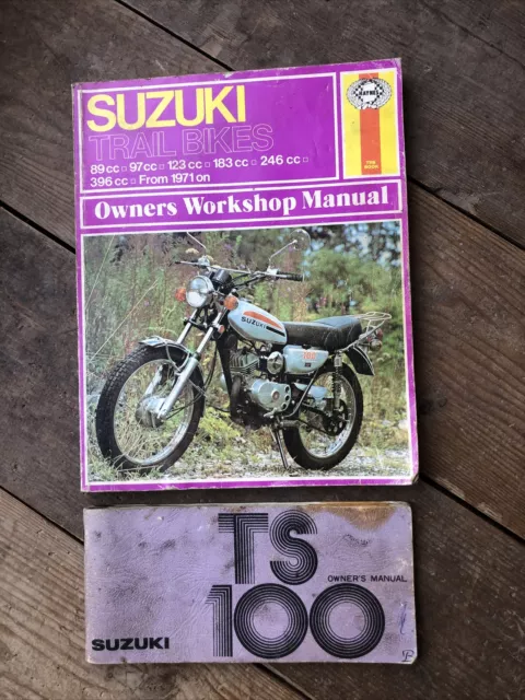 SUZUKI TS100 Haynes OWNERS MANUAL and Suzuki Owners Manual Book Bundle Of 2