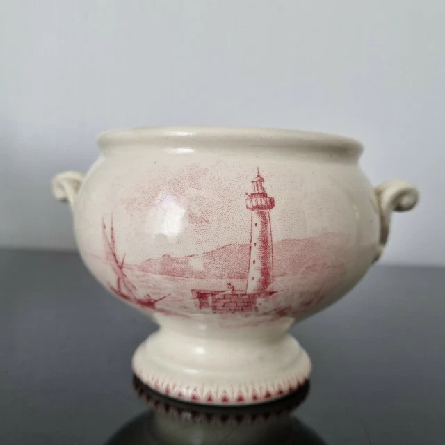 TRÈS JOLIE DÎNETTE DE POUPÉE ANCIENNE EN FAÏENCE GIEN DÉCOR