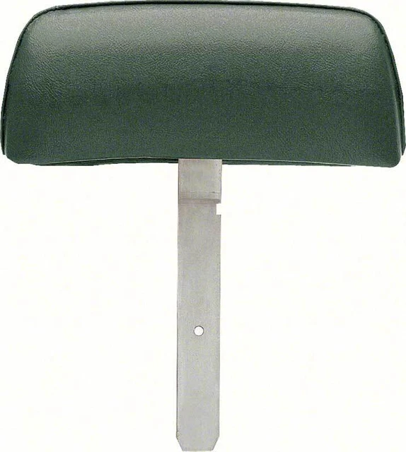 1969 Camaro Firebird Headrest Assemblies; Curved Bar; Dark Green; Pair; Made in