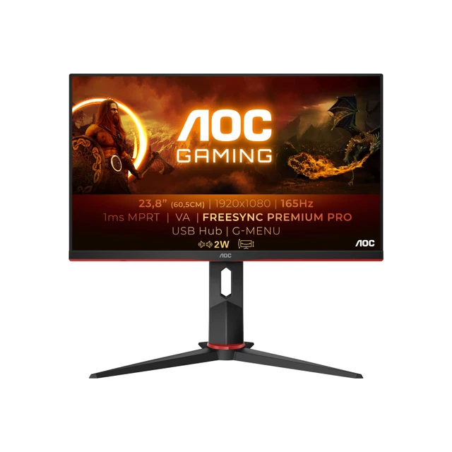 AOC 24G2SU/BK 60,45 cm (23,8 Zoll) Gaming-Monitor, FHD, 165 Hz, 1 ms