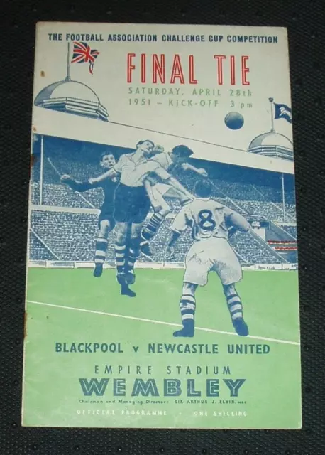 NEWCASTLE UNITED v BLACKPOOL  F.A. CUP FINAL PROGRAMME  1951