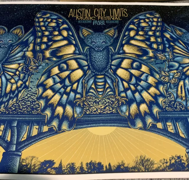 Austin City Limits  MUSIC FESTIVAL POSTER.   ACL FEST SIGNED AND NUMBERED 2