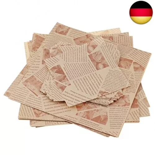 200 Blatt Deli Papierblätter 15x15cm/25x25cm Pergamentpapier Antihaft