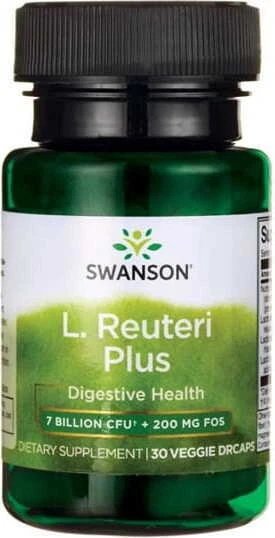 L. Reuteri Plus avec L. Rhamnosus, L. Acidophilus & FOS 30 capsules SWANSON