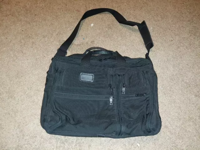 TUMI ALPHA Black Ballistic Nylon Expandable Briefcase LAPTOP Bag  26141DH