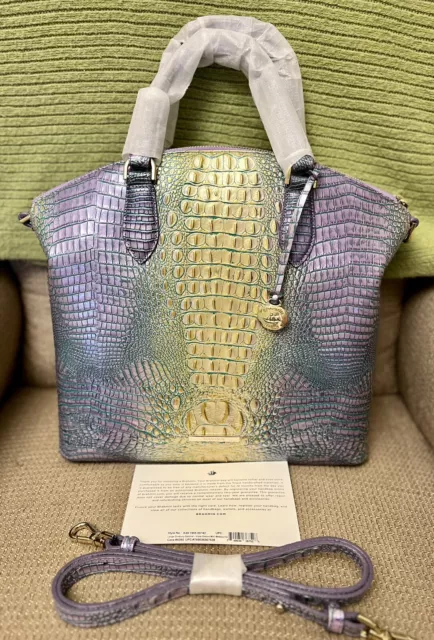 🪻 NWT Brahmin Large Duxbury Satchel Viola Ombre Mini Melbourne, Retail $325 💚