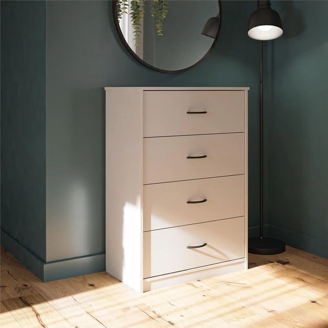 4 Drawer Dresser Clothing Storage Tower Organizer Unit Bedroom Closet Entryway