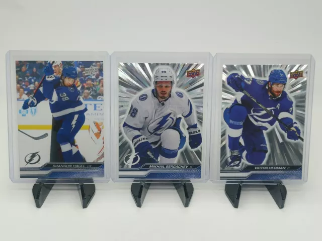 Tampa Bay Lightning Lot (9): 2023-24 UD S2 Parallels Hedman Point Stamkos Hagel