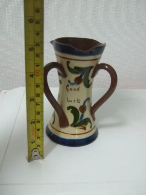 Mottoware LOVING CUP.   3 handled H&M Exeter TYG. Circa 1910. EX CONDITION.