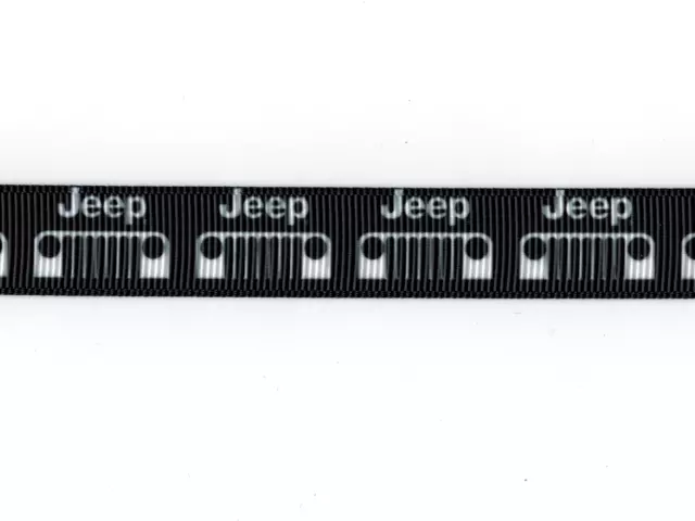 White Jeep Wrangler Black 5/8" GROSGRAIN RIBBON 1,3,5,10 YARDS FREE SHIPPING