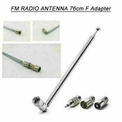 FOR BOSE WAVE Radio FM FType Telescopic Aerial Antenna w/TV/3.5mm
