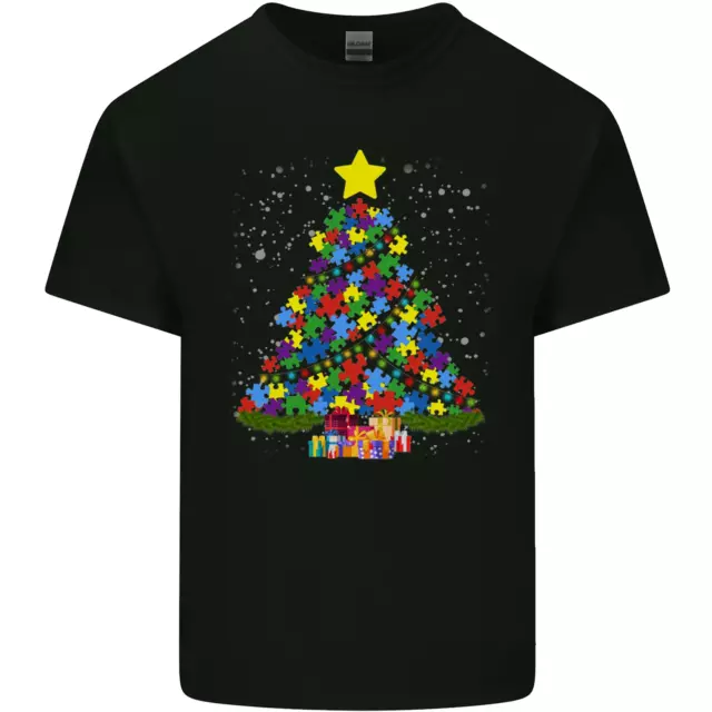 Autism Christmas Tree Autistic Awareness Kids T-Shirt Childrens