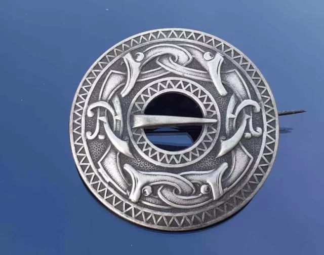 Viking 830s silver vintage brooch pin Norway Norwegian design Scandinavian