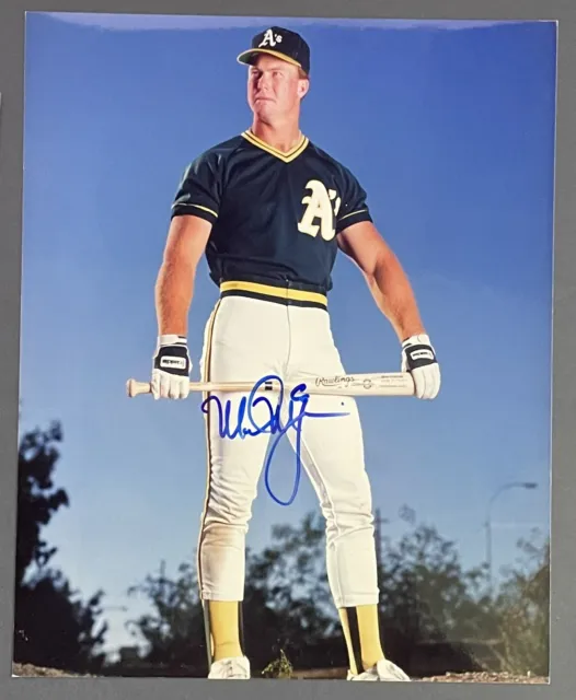 Mark Mcgwire Autographed 8x10 Picture - Photo From His 1989 Upper Deck Card