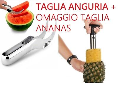 YFbear Acciaio inossidabile Affetta-ananas professionale Perfetto Anguria Fette Ogni Volta Coltelli da cucina taglia melone 