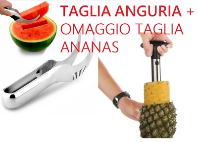 YFbear Acciaio inossidabile Affetta-ananas professionale Perfetto Anguria Fette Ogni Volta Coltelli da cucina taglia melone 